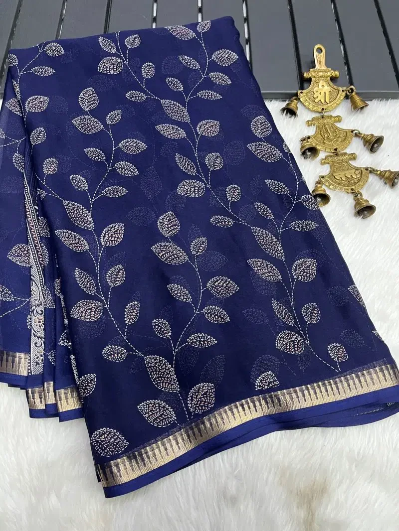 Myra Vol 22 Italian Crepe Silk Printed Saree Collection 4