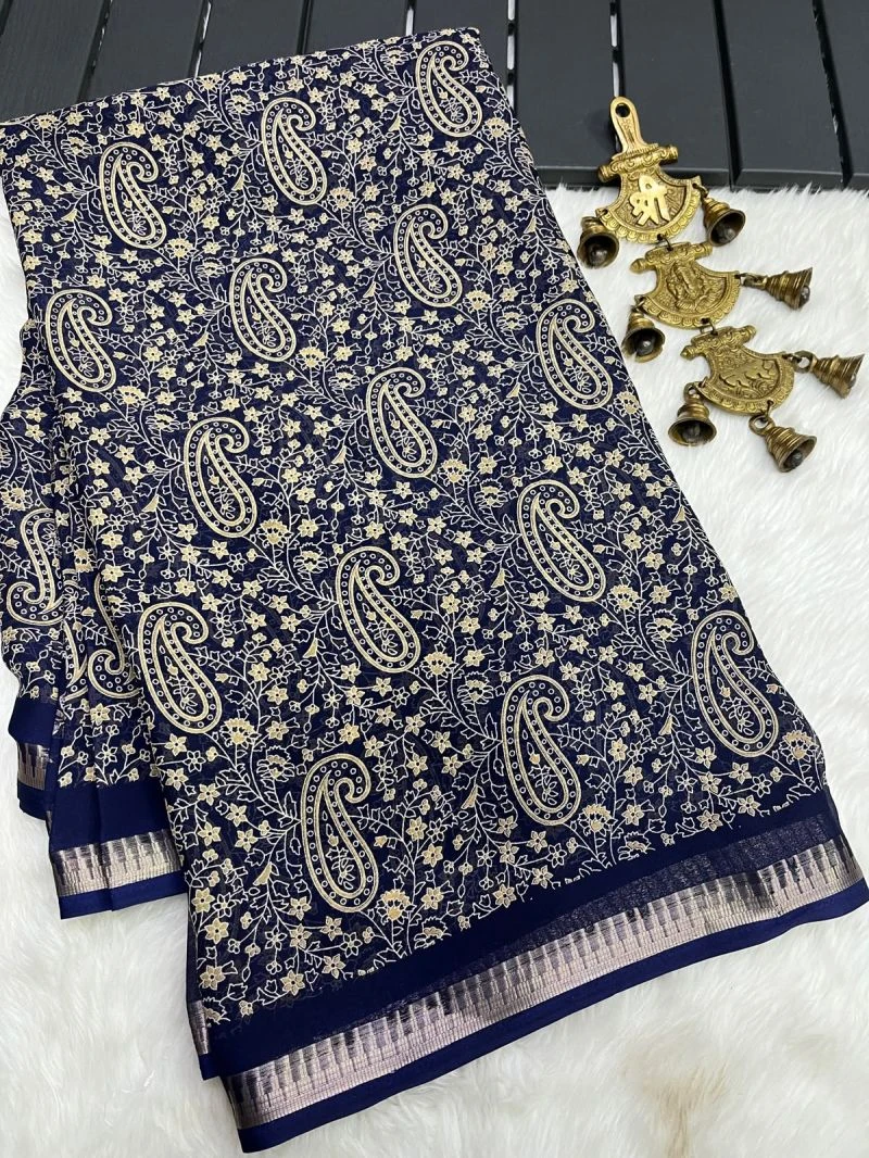 Myra Vol 23 Italian Crepe Silk Printed Saree Collection 2