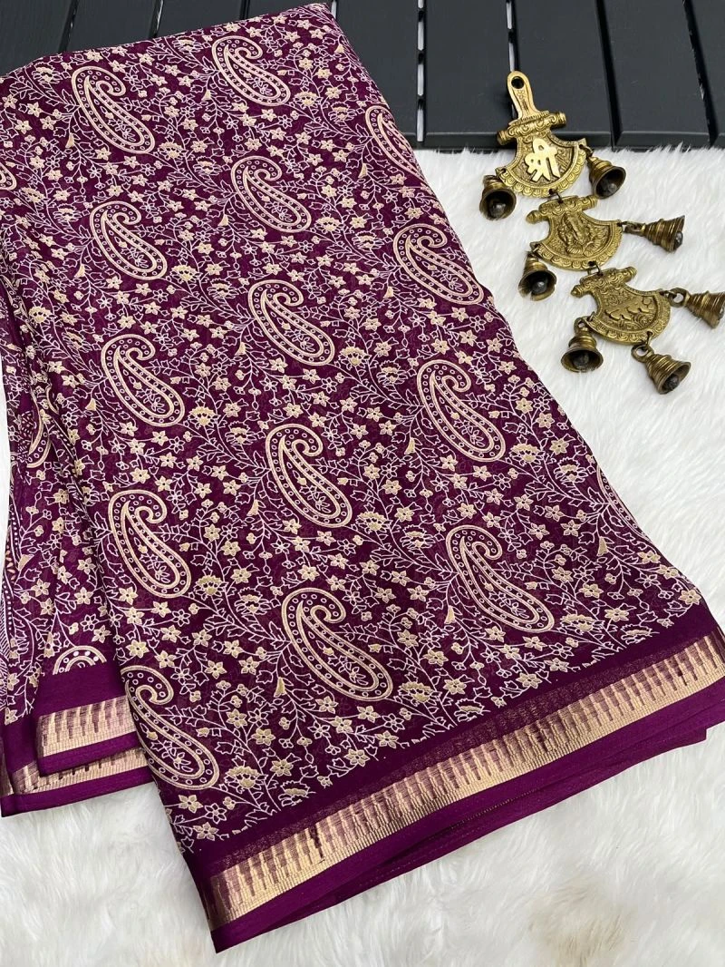 Myra Vol 23 Italian Crepe Silk Printed Saree Collection 4