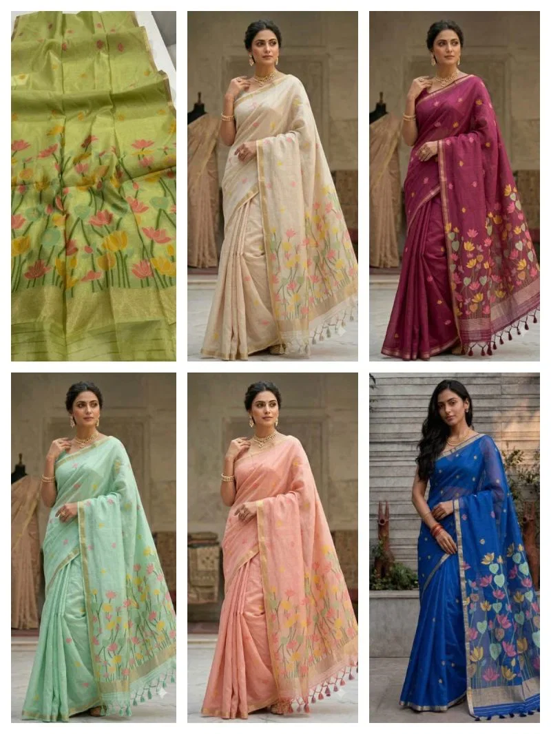 Myra Vol 26 Jamdani Weaving Summer Special Saree Collection 7