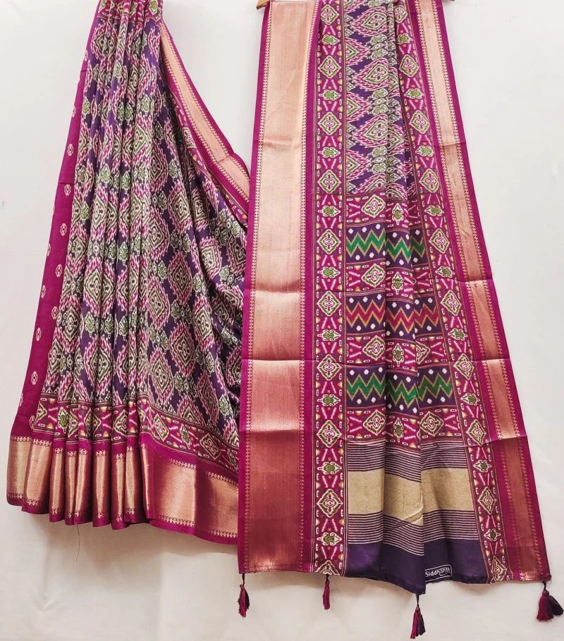 Myra Vol 27 Soft Cotton Patola Printed Saree Collection 3