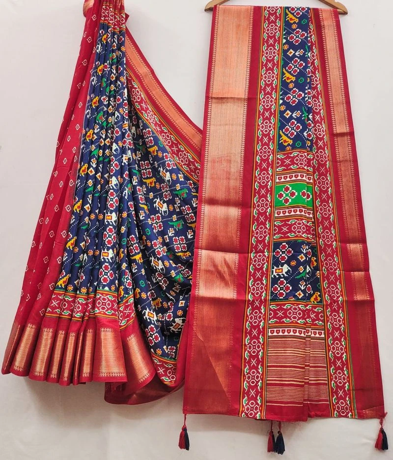 Myra Vol 27 Soft Cotton Patola Printed Saree Collection 5