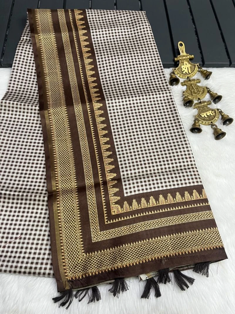 Myra Vol 28 Tusser Silk Printed Fancy Saree Collection 1