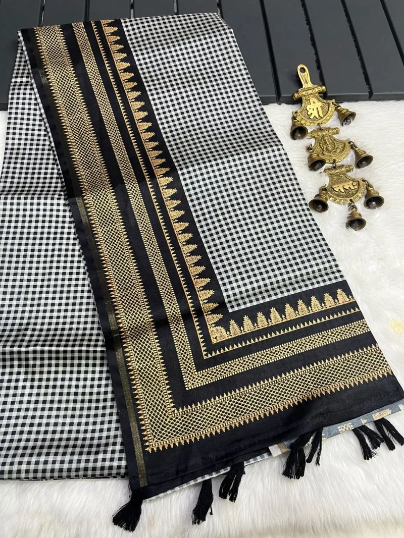 Myra Vol 28 Tusser Silk Printed Fancy Saree Collection 7