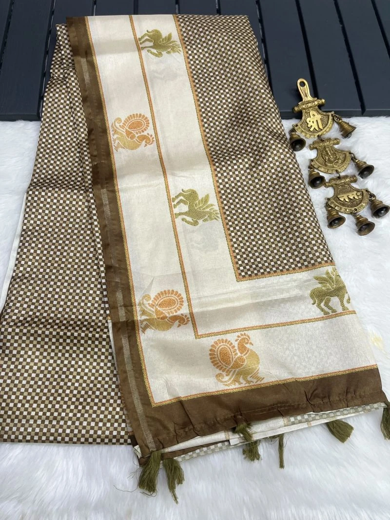 Myra Vol 29 Tusser Silk Printed Saree Collection 2