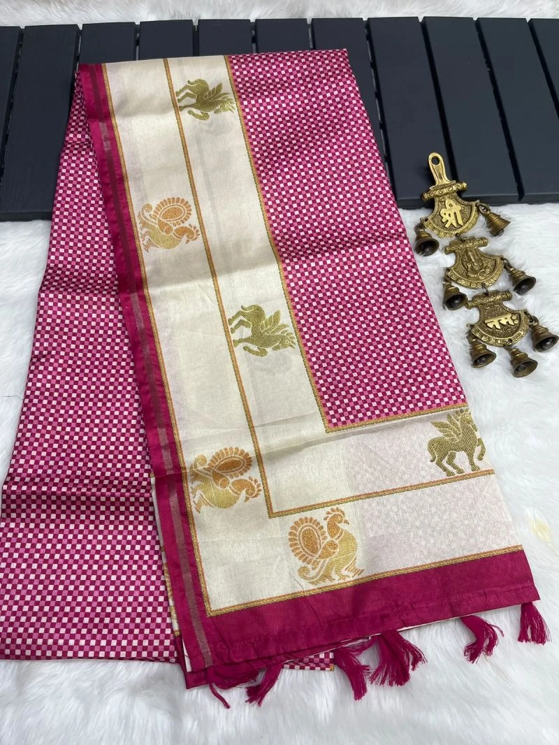 Myra Vol 29 Tusser Silk Printed Saree Collection 4