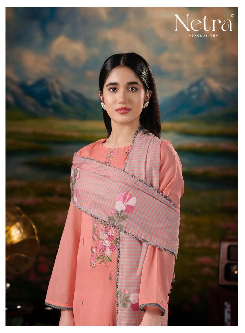 Netra Exclusive Zanya Banarasi Mul Chanderi Suit 1