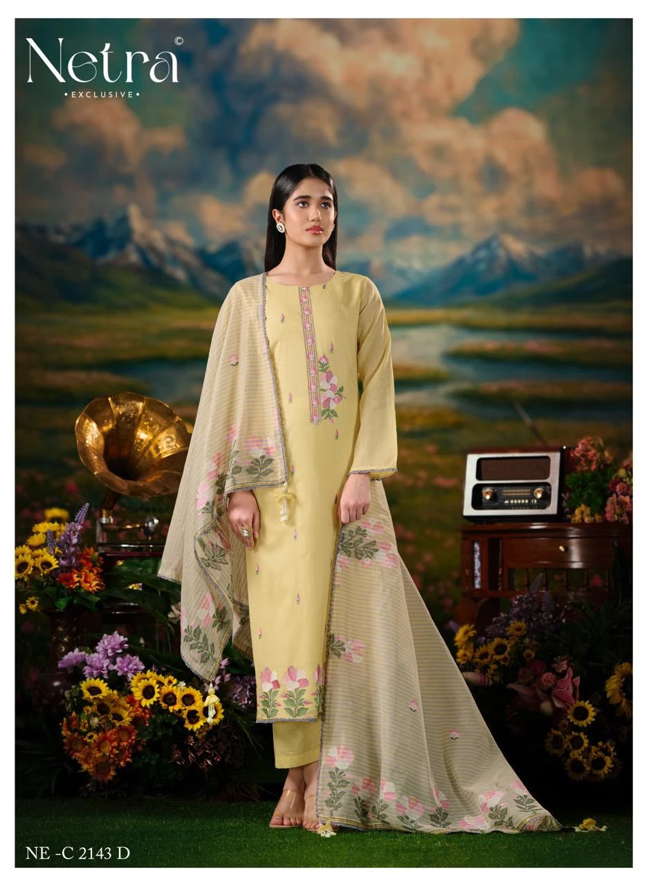 Netra Exclusive Zanya Banarasi Mul Chanderi Suit 12