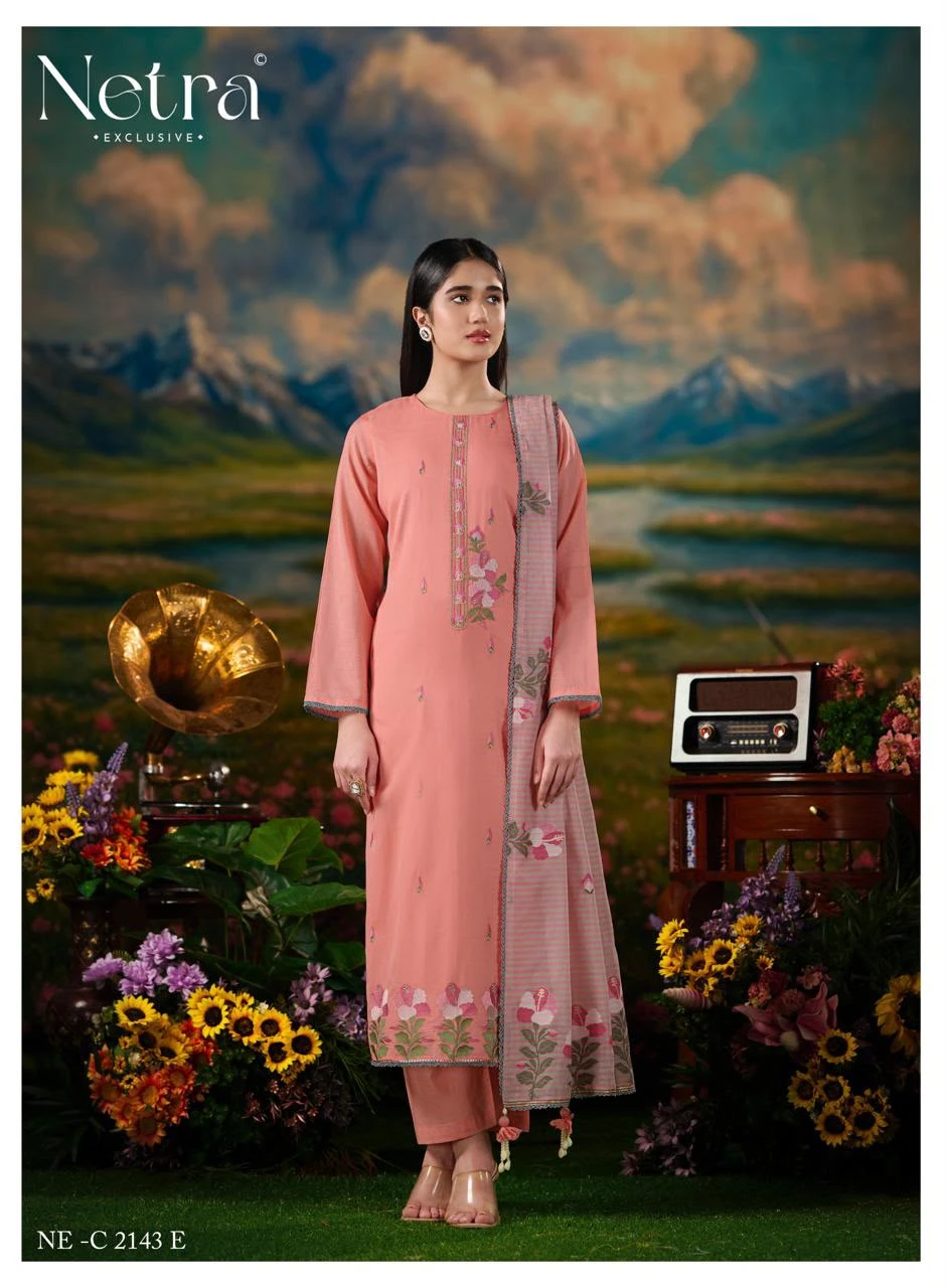 Netra Exclusive Zanya Banarasi Mul Chanderi Suit 15