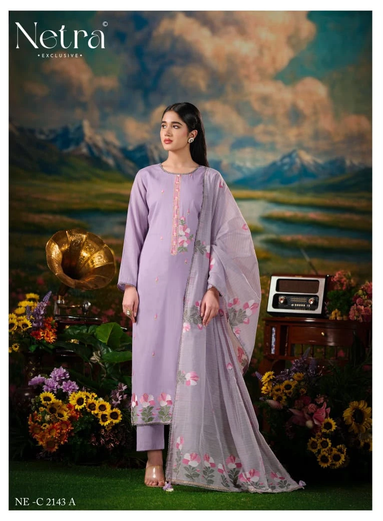 Netra Exclusive Zanya Banarasi Mul Chanderi Suit 3