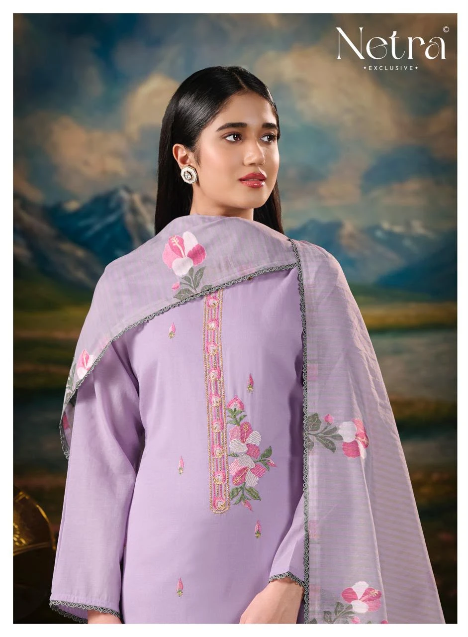 Netra Exclusive Zanya Banarasi Mul Chanderi Suit 5