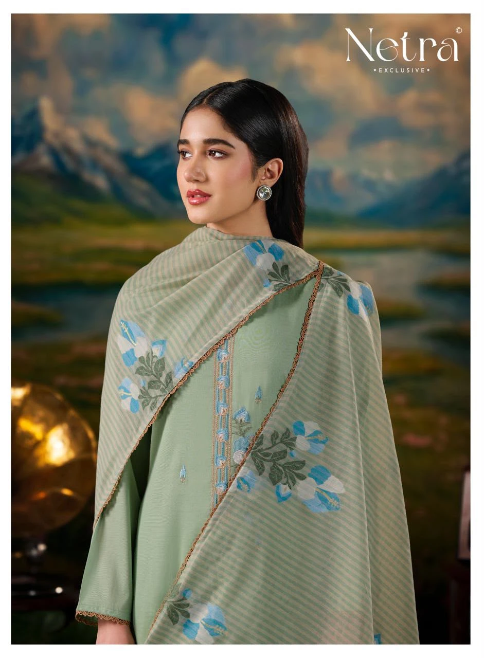 Netra Exclusive Zanya Banarasi Mul Chanderi Suit 9