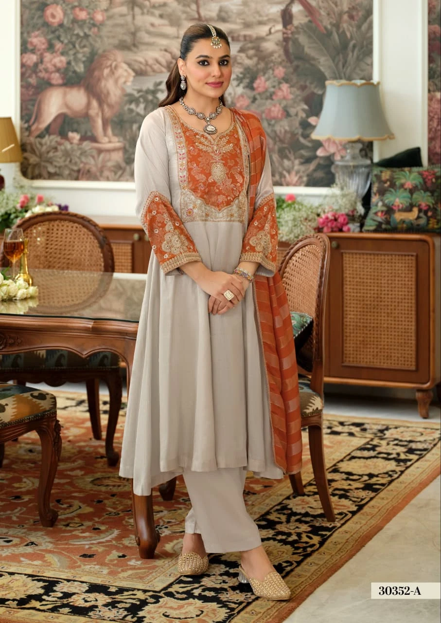 New Launch Pure Viscose Kanjivaram Embroidery Suit 3