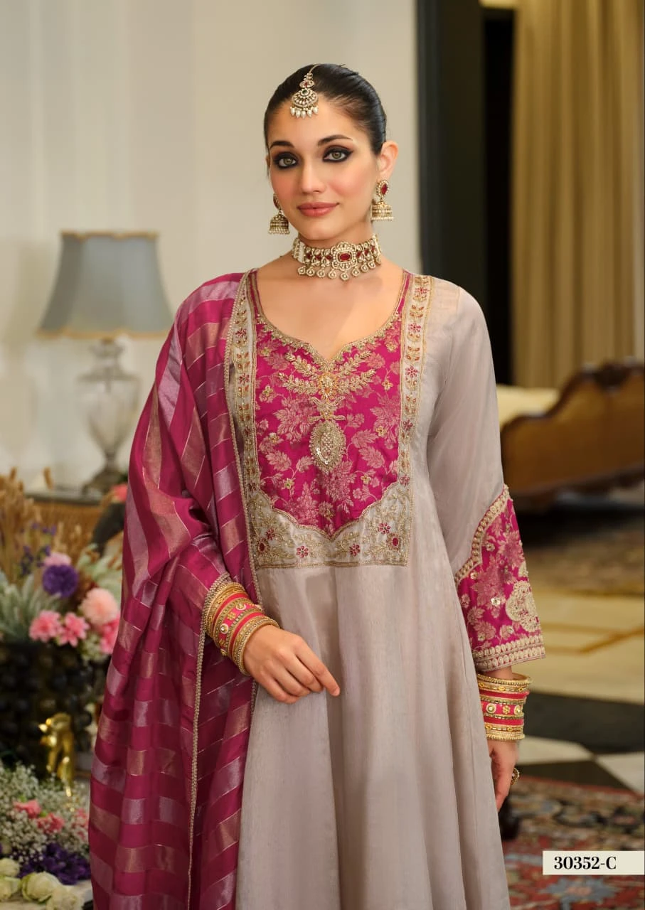 New Launch Pure Viscose Kanjivaram Embroidery Suit 5
