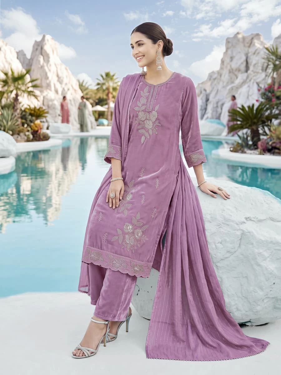 OSSM Gulnaaz Viscose Roman Silk Salwar Suits 3