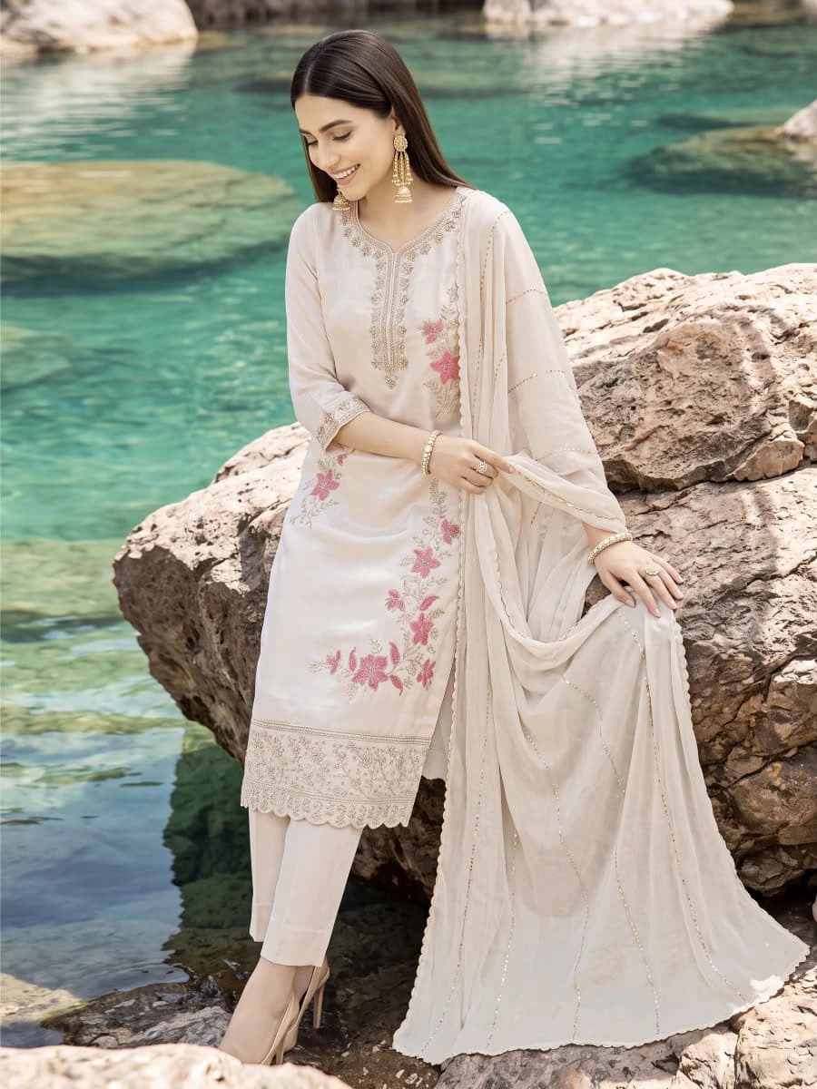 OSSM Gulnaaz Viscose Roman Silk Salwar Suits 7