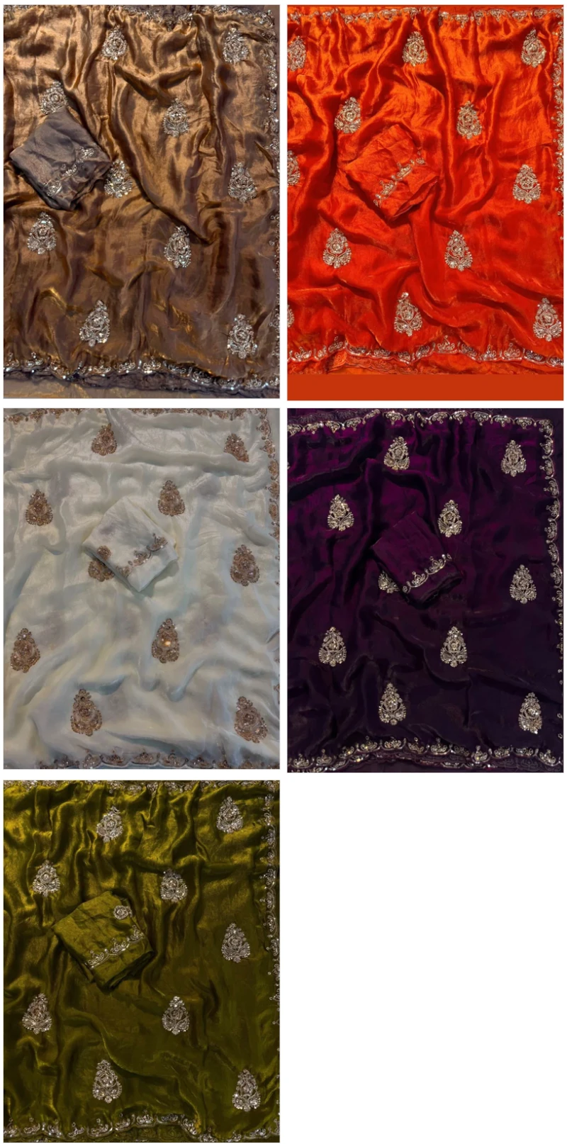 Paisley Vastra Soft Fendi Silk Sequins Saree Collection 7