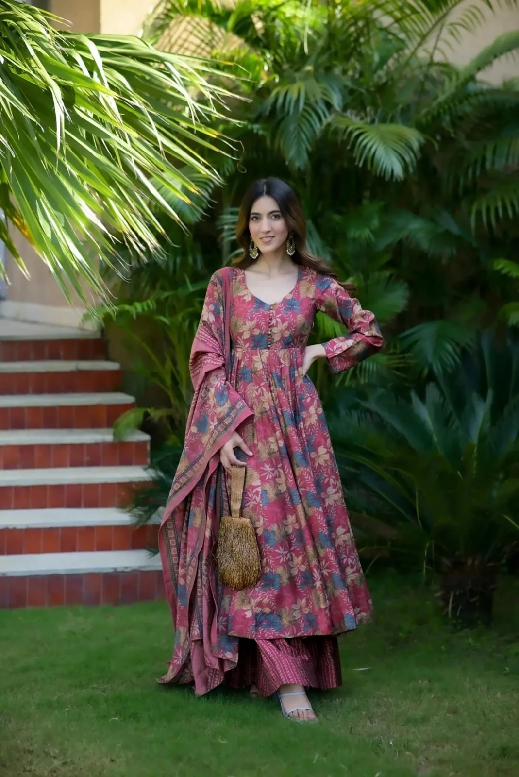 Purple Creation Venessa Vol 1 Pure Maslin Readymade Suit With Heavy Digital Print 2