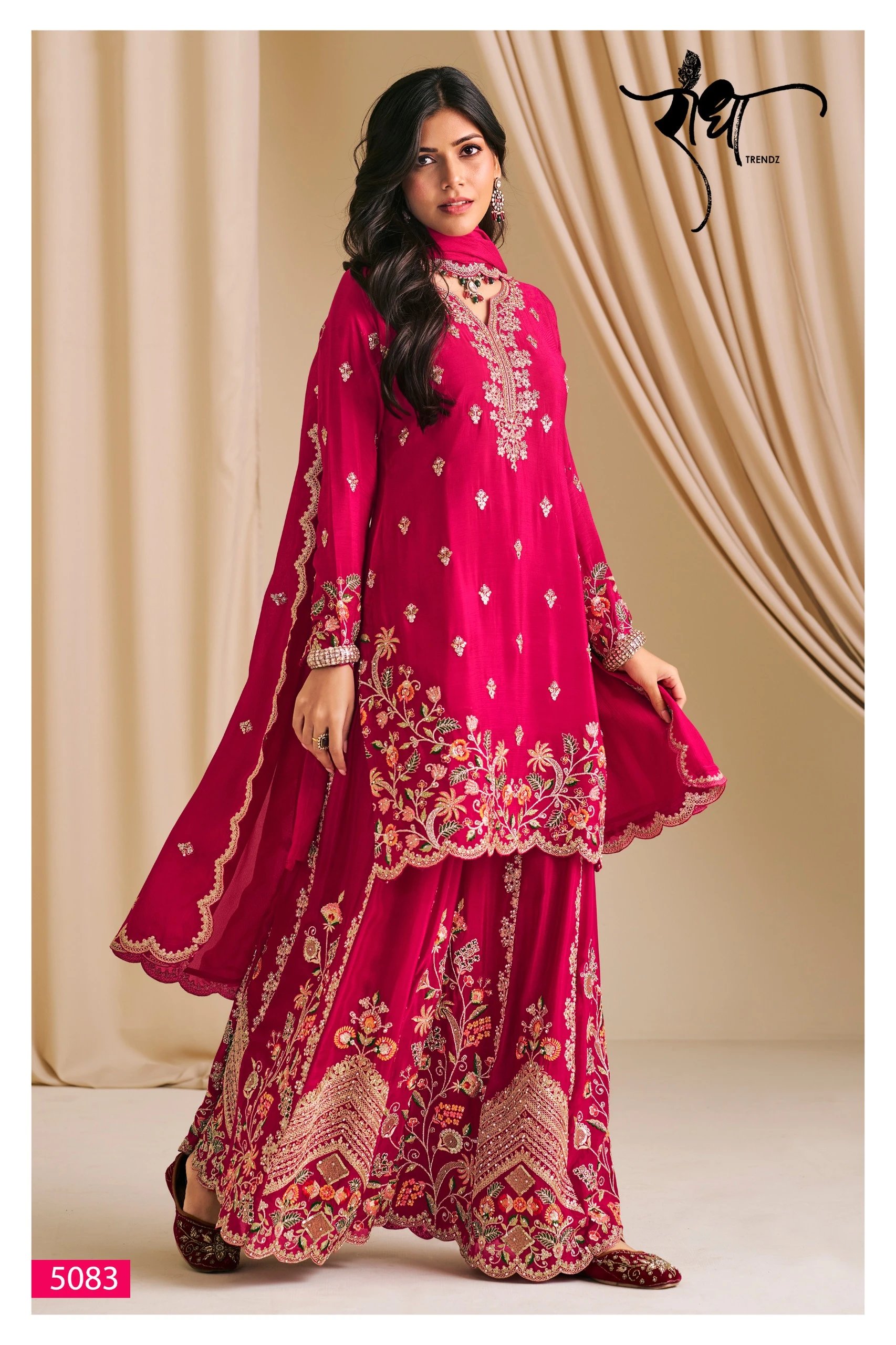 Radha Trendz Karwa Special Edition Heavy Premium Chinon Suit With Embroidery And Diamond Work