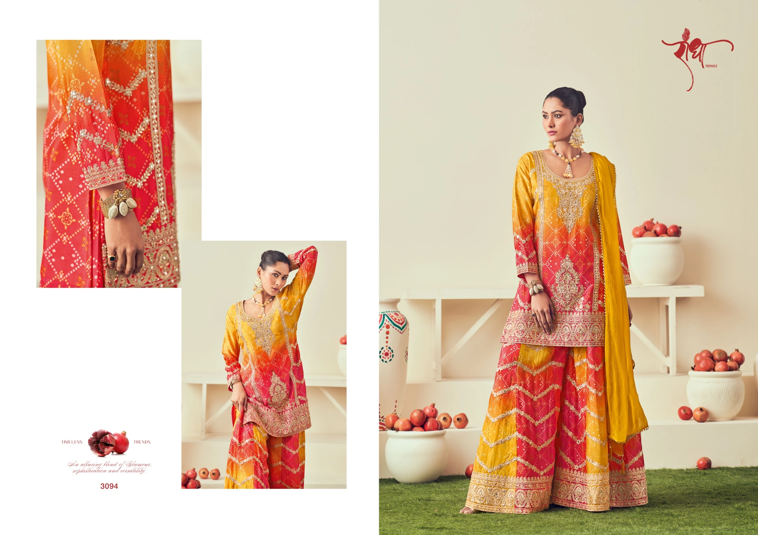Radha Trendz Rangmahal Heavy Premium Chinon Suit With Embroidery Mirror And Jarkan Work 3