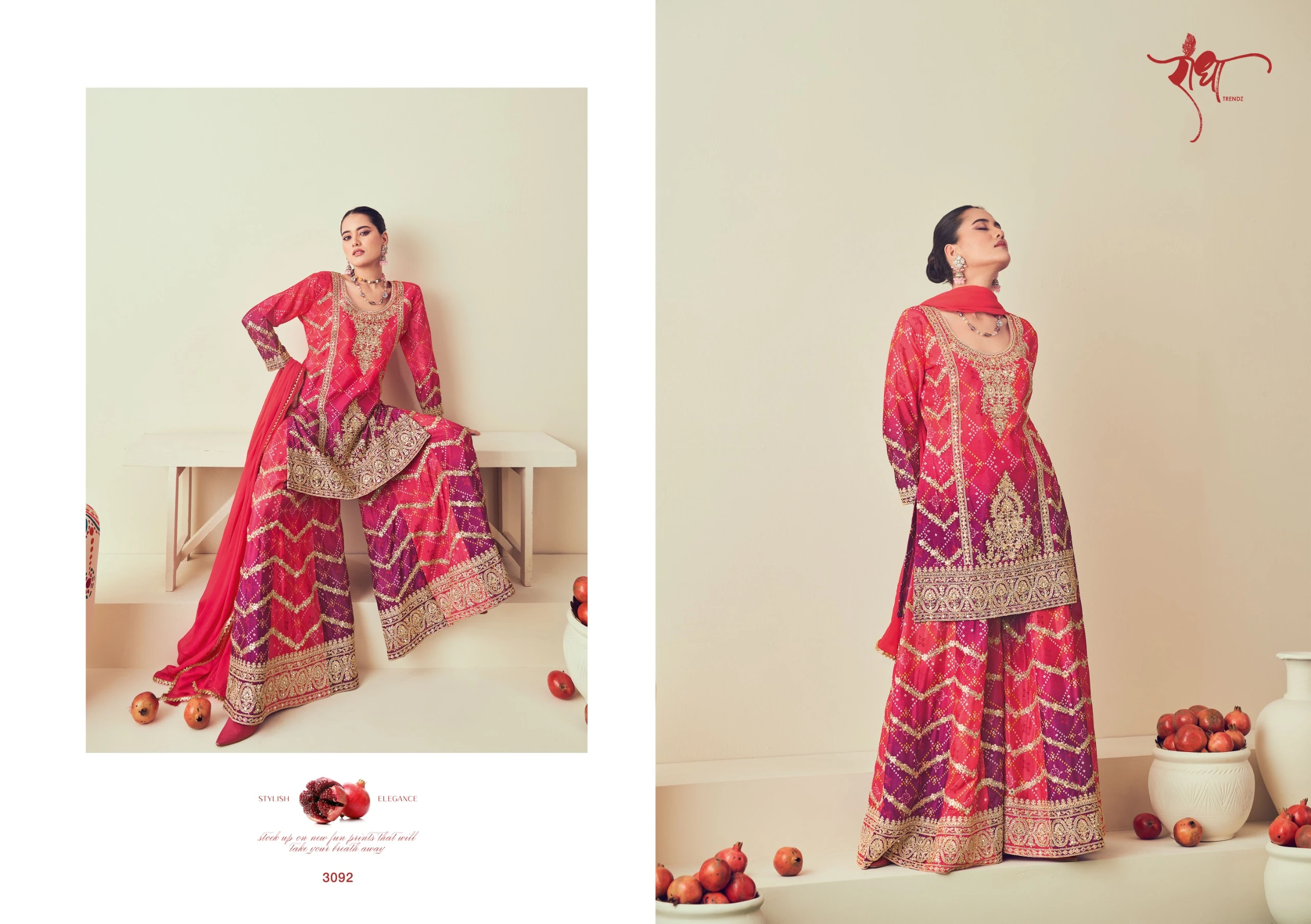 Radha Trendz Rangmahal Heavy Premium Chinon Suit With Embroidery Mirror And Jarkan Work 5