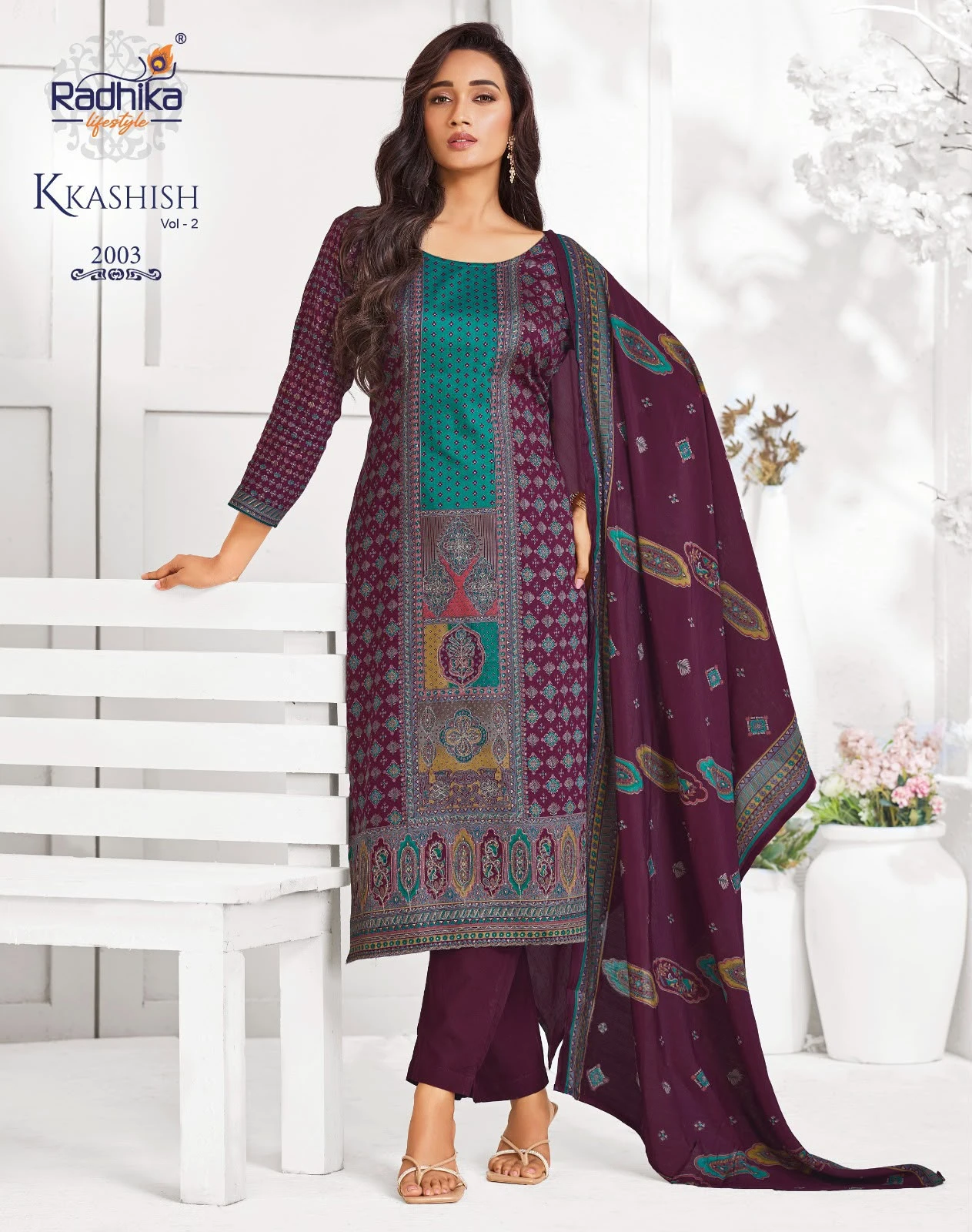 Radhika Life Style Kkashish Vol-2 Jam Foil Print Suit 4