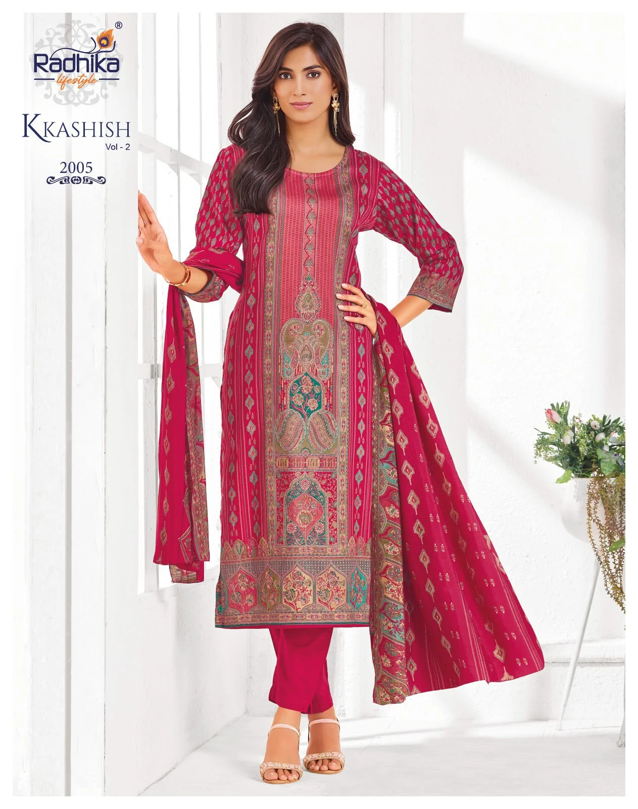 Radhika Life Style Kkashish Vol-2 Jam Foil Print Suit 6