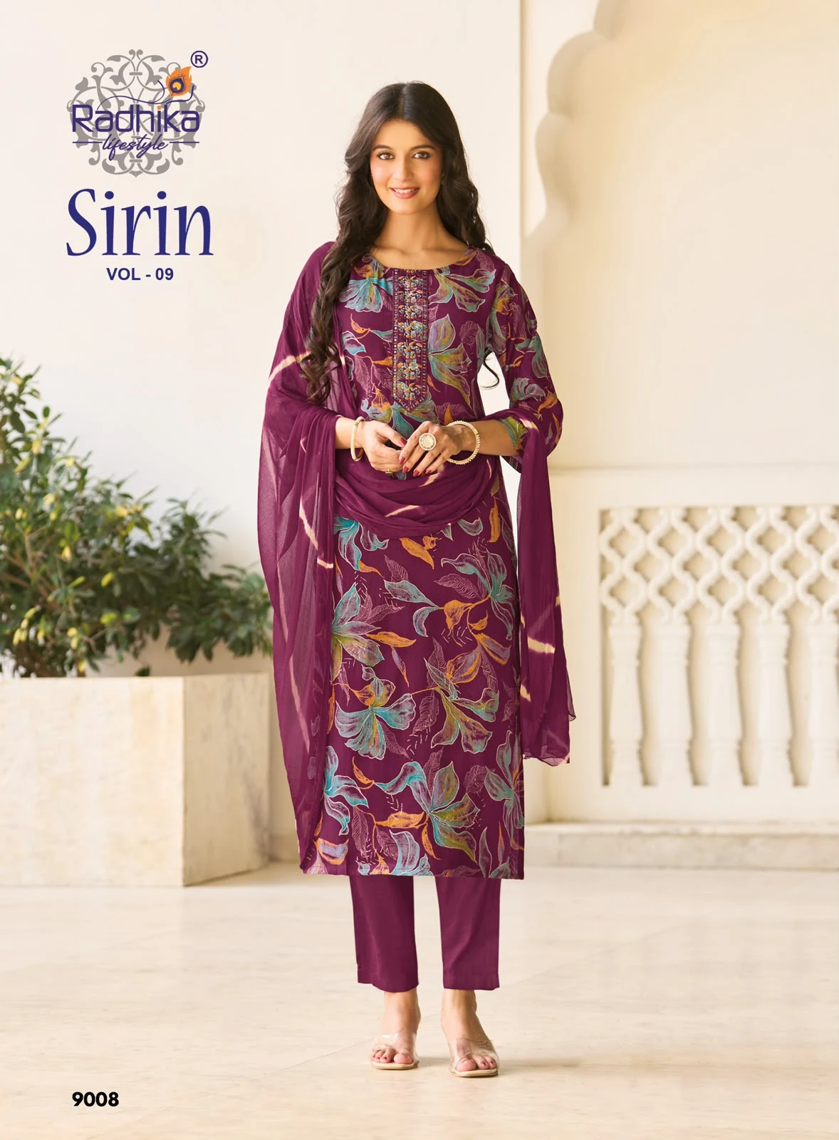 Radhika Lifestyle Sirin Vol 9 Foil Printed Suit 4