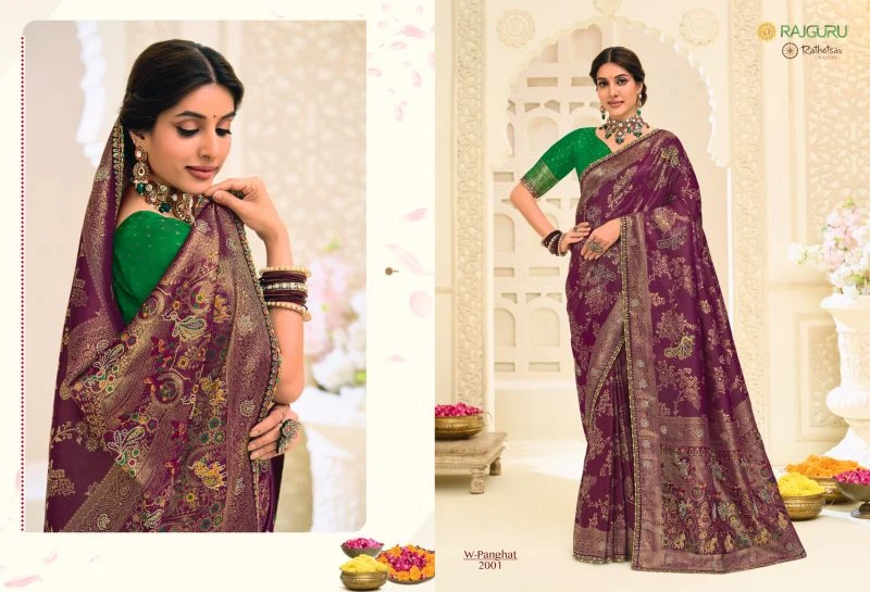 Rajguru Panghat Jamdani Silk Zari Work Designer Saree Collection 5