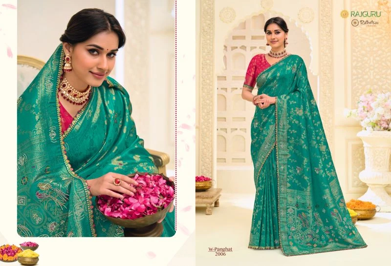 Rajguru Panghat Jamdani Silk Zari Work Designer Saree Collection 7