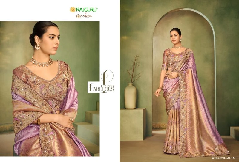 Rajguru Rajtilak Viscose Embroidery And Sequence Work Designer Saree 3