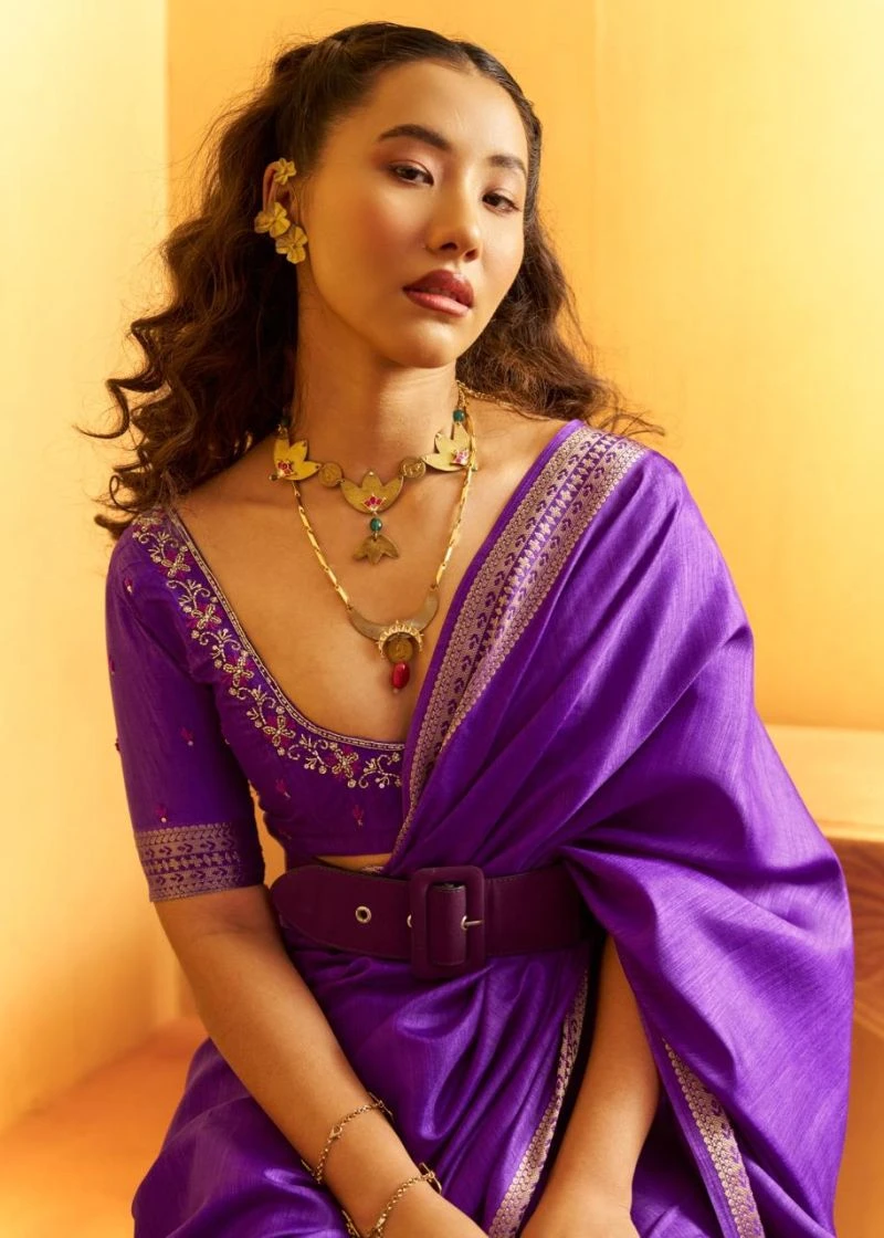 Rajtex Gurbani Tussar Silk Handloom Weaving Saree Collection 14