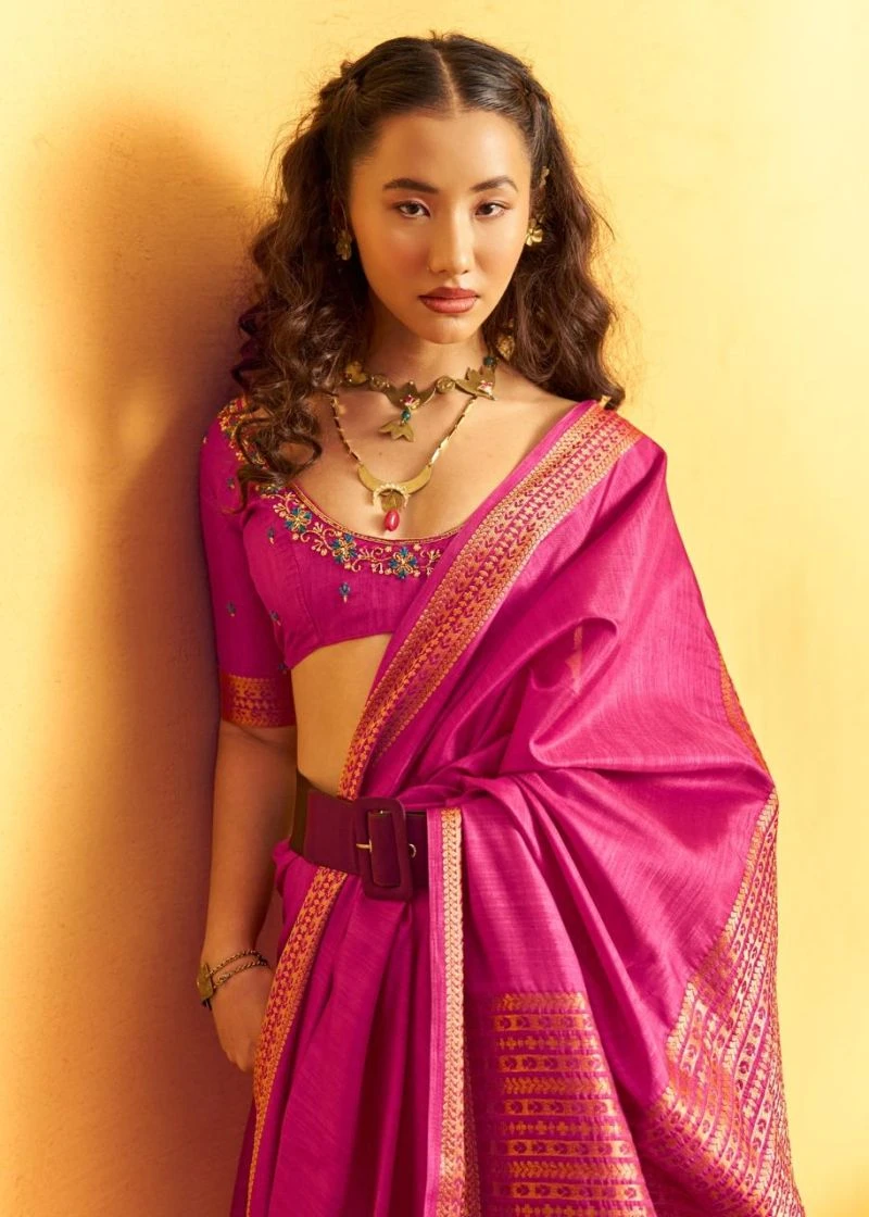 Rajtex Gurbani Tussar Silk Handloom Weaving Saree Collection 4