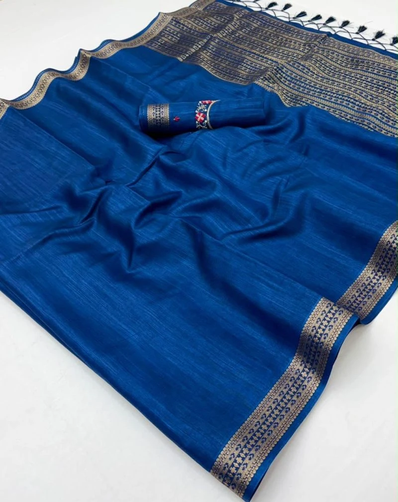 Rajtex Gurbani Tussar Silk Handloom Weaving Saree Collection 5