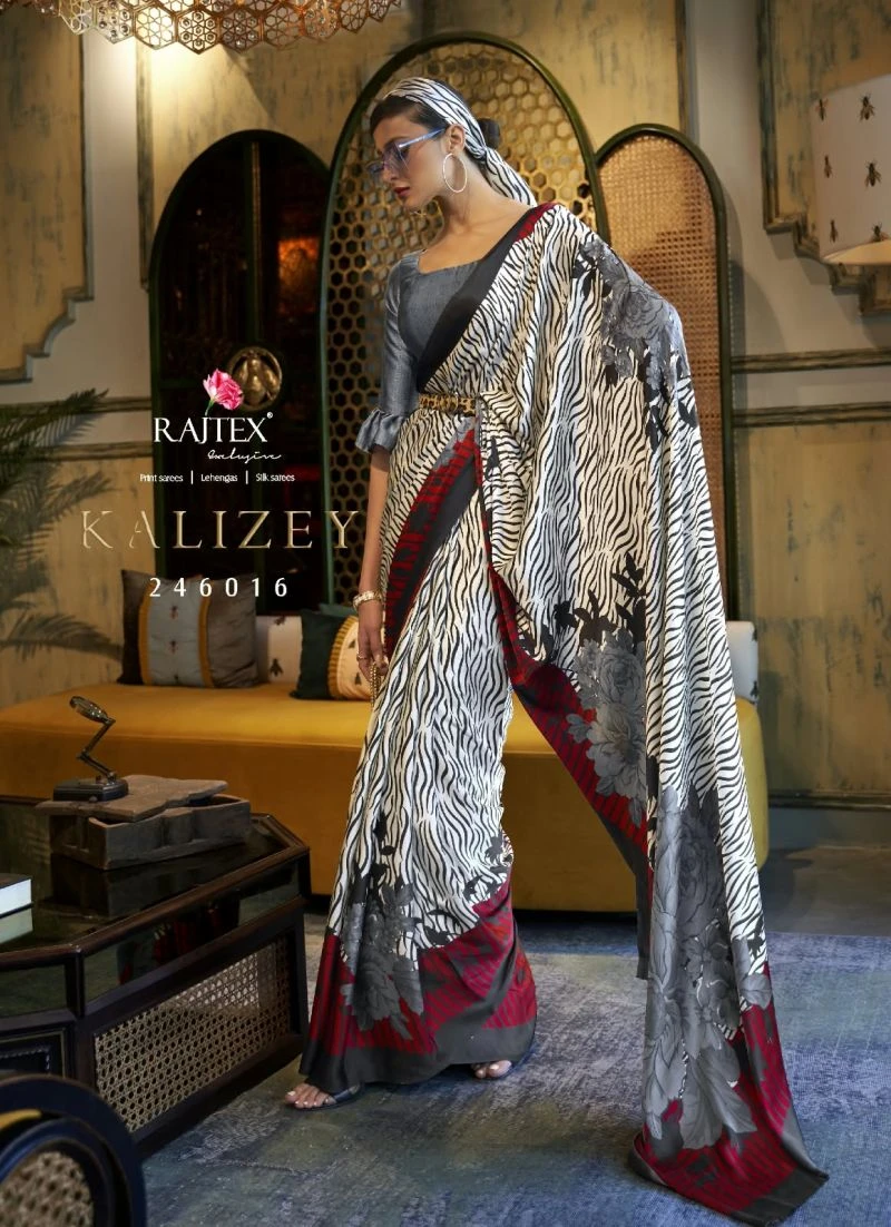 Rajtex Kalizey Nx Japan Crepe Printed Fancy Saree Collection 2