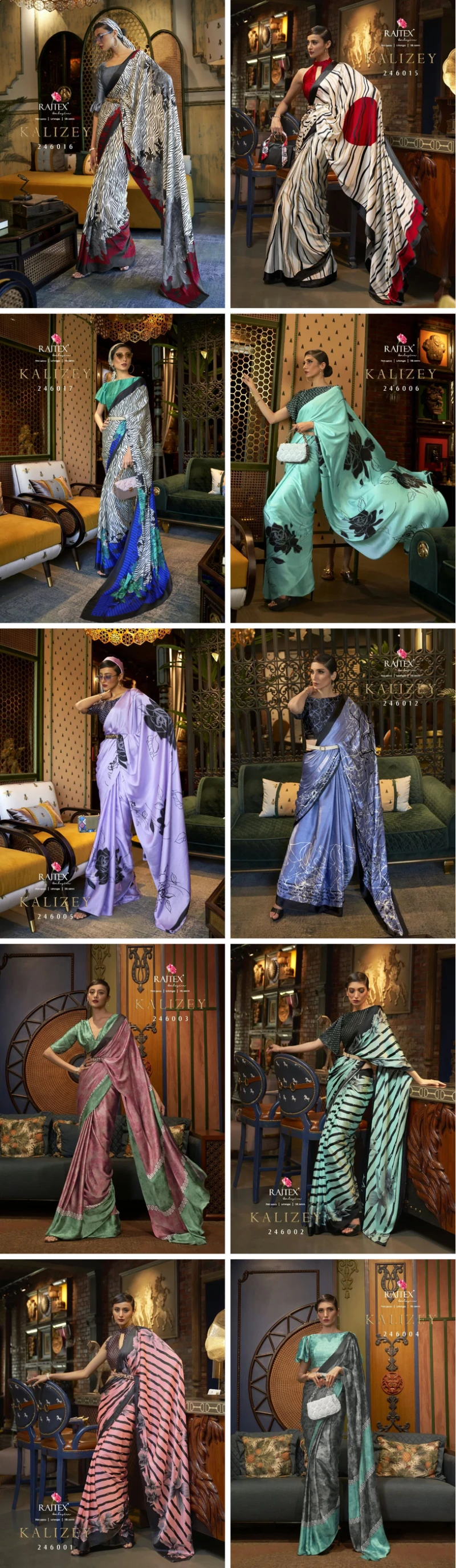 Rajtex Kalizey Nx Japan Crepe Printed Fancy Saree Collection 4