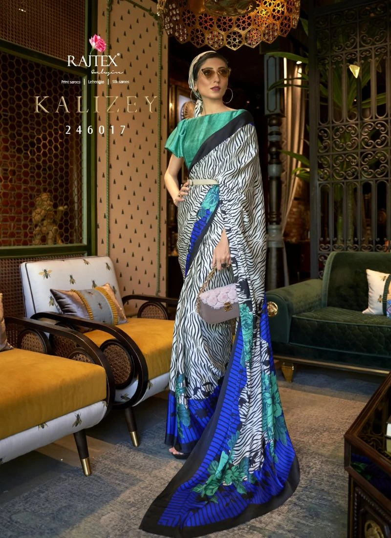 Rajtex Kalizey Nx Japan Crepe Printed Fancy Saree Collection 6