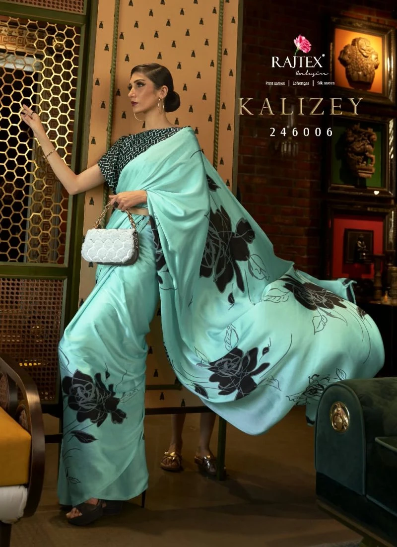 Rajtex Kalizey Nx Japan Crepe Printed Fancy Saree Collection 7