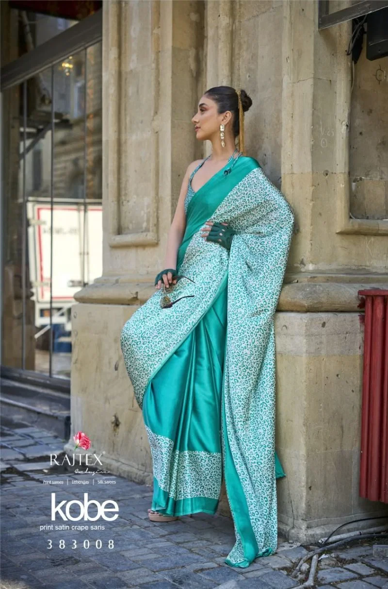 Rajtex Kobe Nx Satin Crepe Modern Printed Saree Collection 17