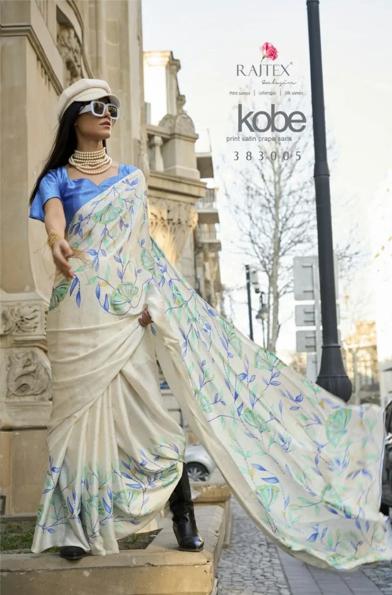 Rajtex Kobe Nx Satin Crepe Modern Printed Saree Collection 2