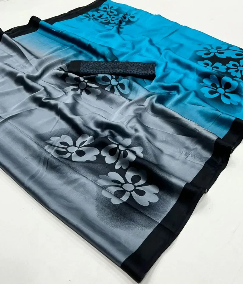 Rajtex Kobe Nx Satin Crepe Modern Printed Saree Collection 3