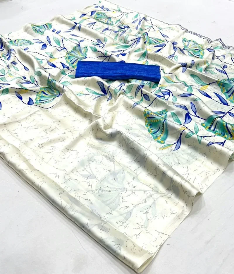 Rajtex Kobe Nx Satin Crepe Modern Printed Saree Collection 4