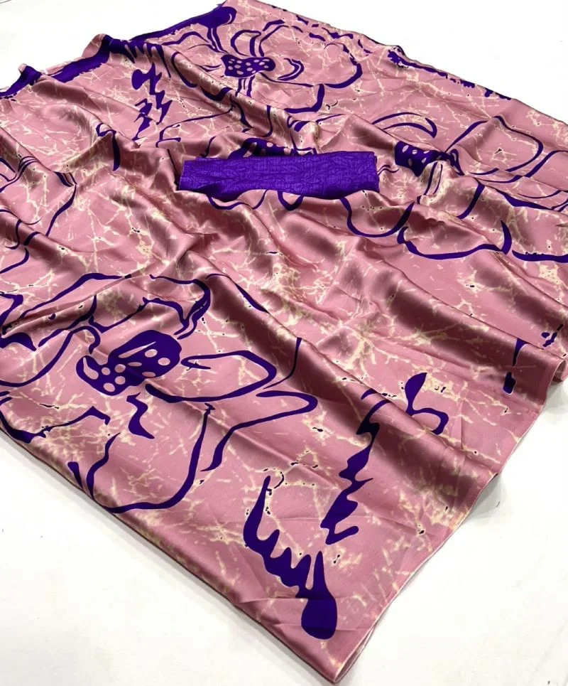 Rajtex Kobe Nx Satin Crepe Modern Printed Saree Collection 5