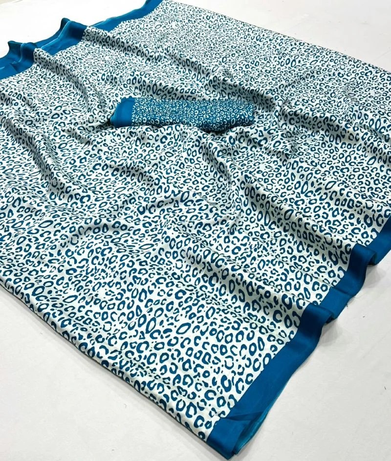 Rajtex Kobe Nx Satin Crepe Modern Printed Saree Collection 7