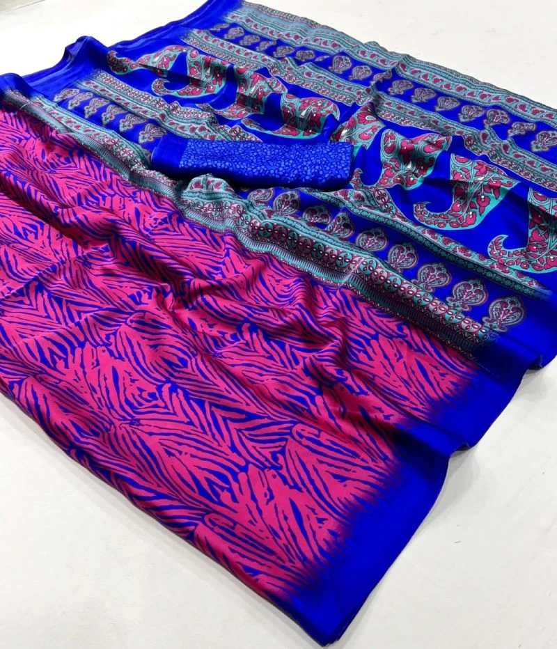 Rajtex Kobe Nx Satin Crepe Modern Printed Saree Collection 8