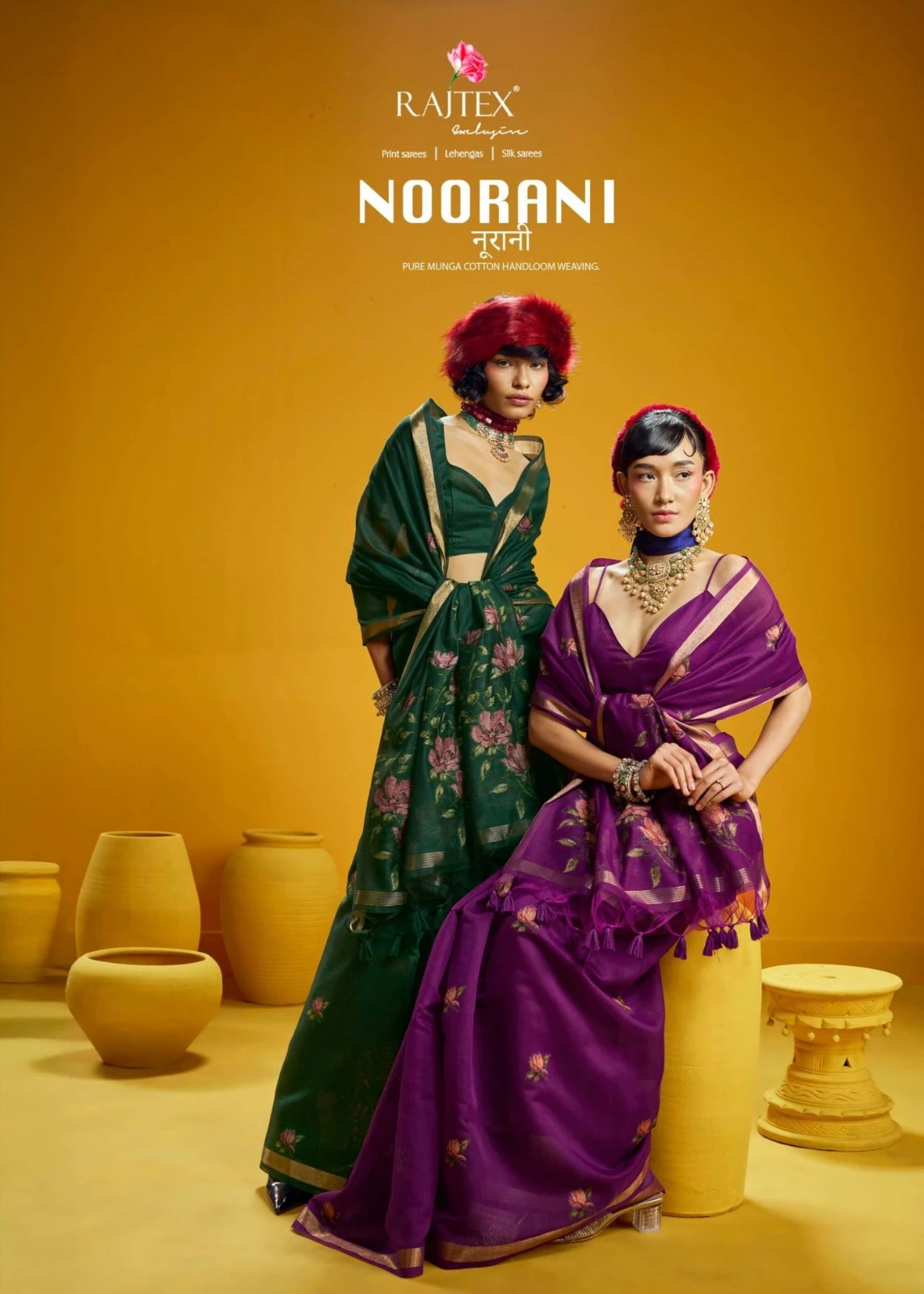Rajtex Noorani Pure Munga Cotton Handloom Saree 1