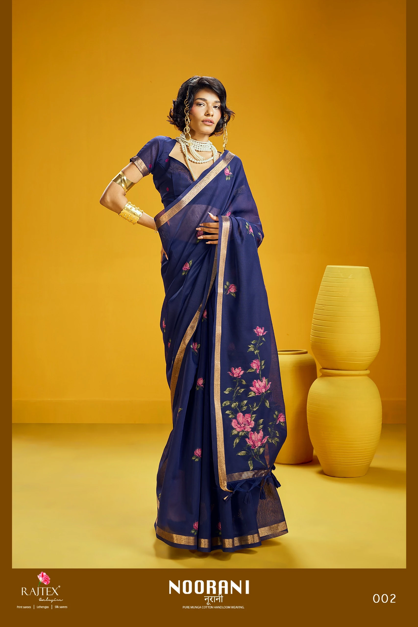Rajtex Noorani Pure Munga Cotton Handloom Saree 2