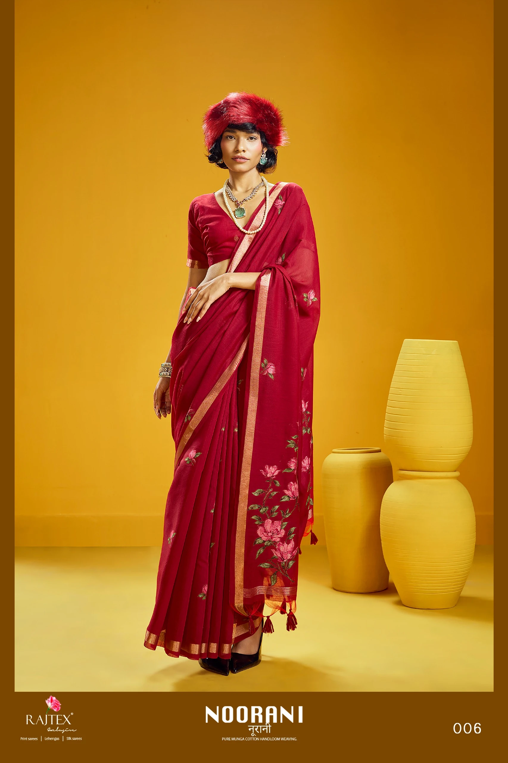 Rajtex Noorani Pure Munga Cotton Handloom Saree 3