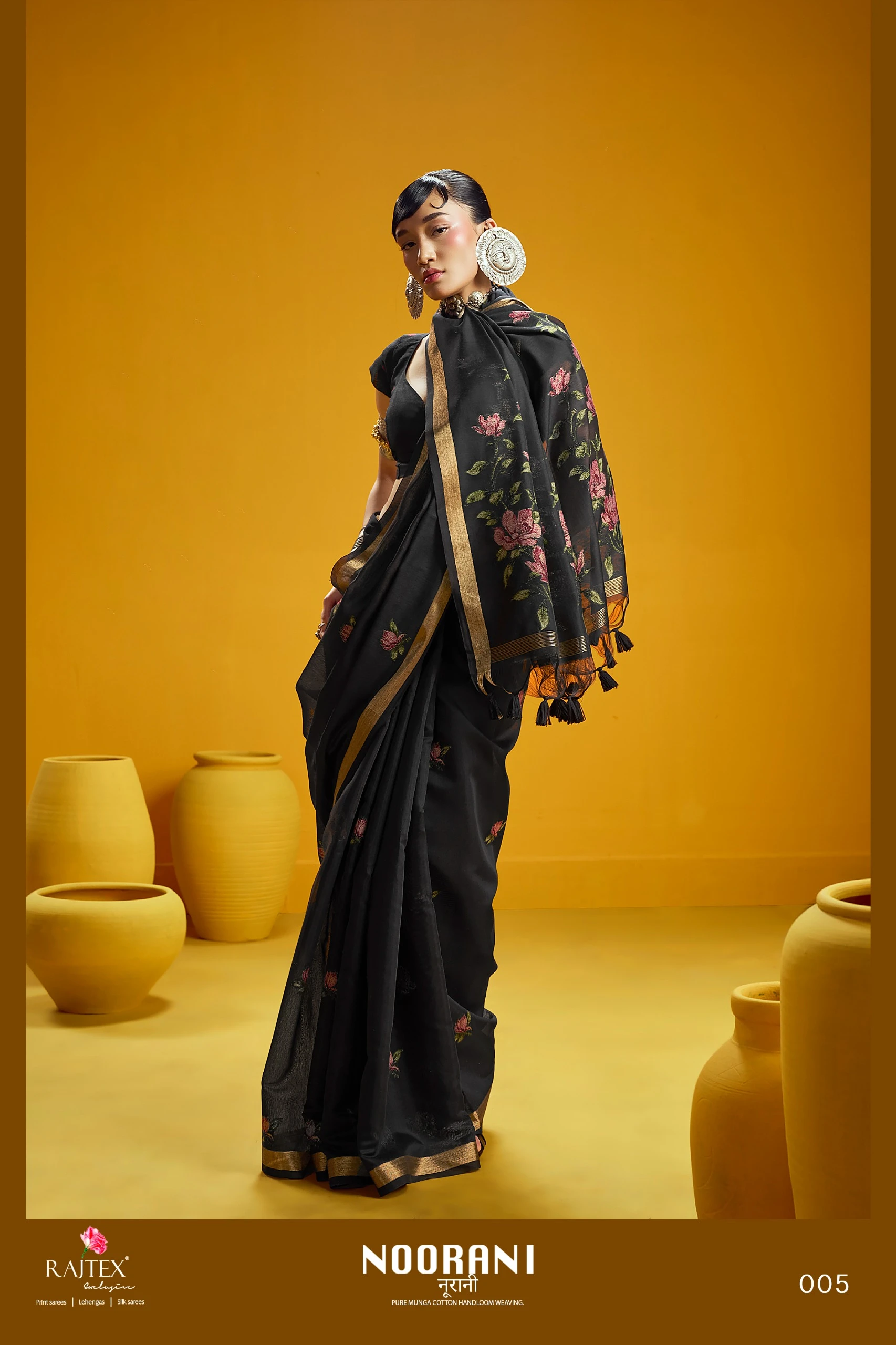 Rajtex Noorani Pure Munga Cotton Handloom Saree 4