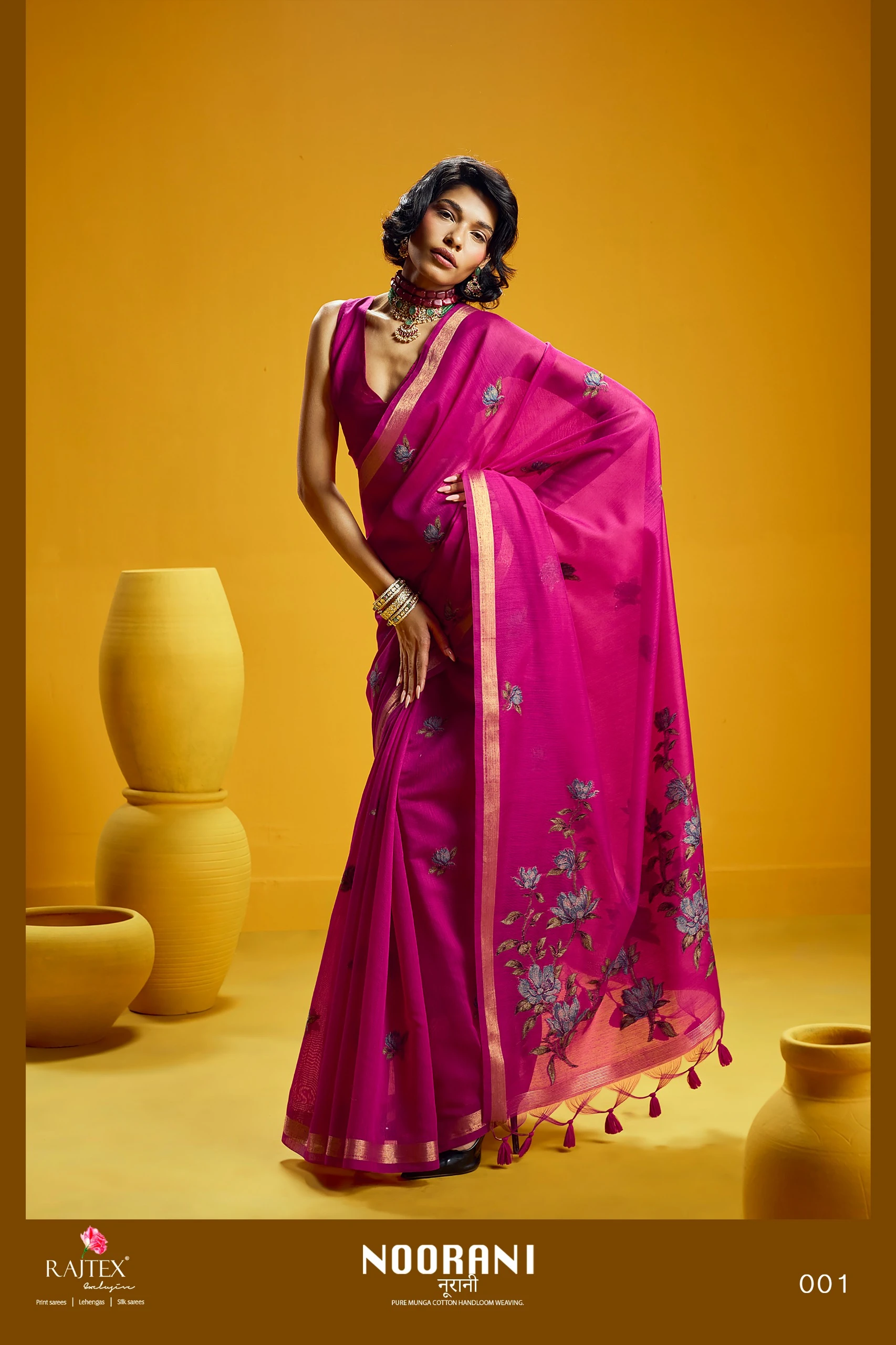 Rajtex Noorani Pure Munga Cotton Handloom Saree 6